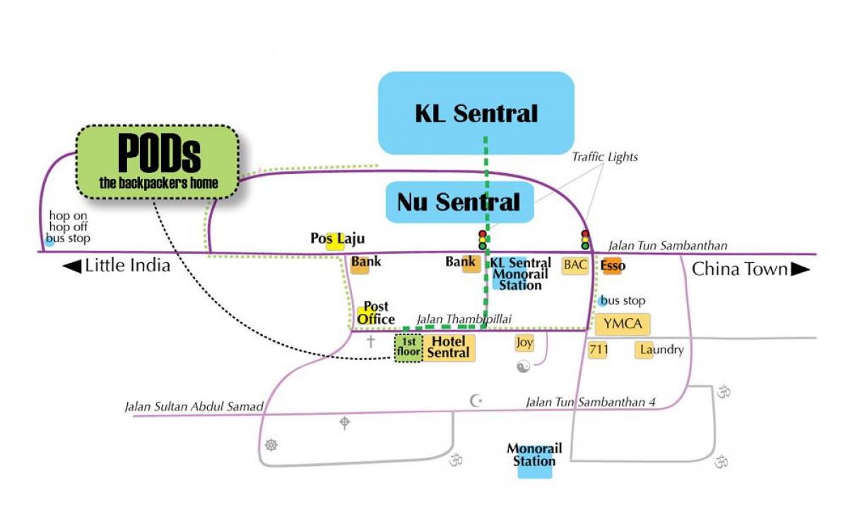 kuala lumpurren autobus geltokia mapa