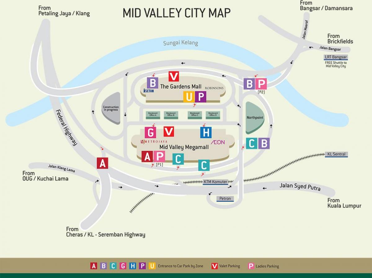 Mapa erdialdean valley mall