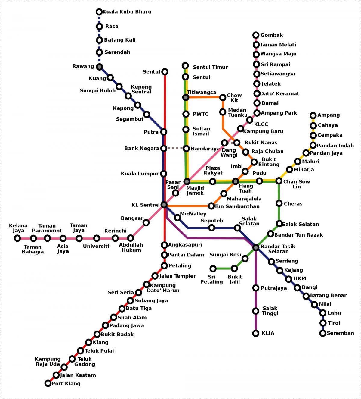malaysia metro mapa