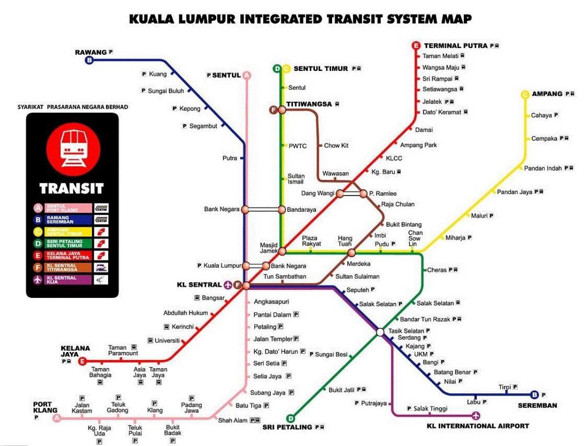 metro mapa kuala lumpurren
