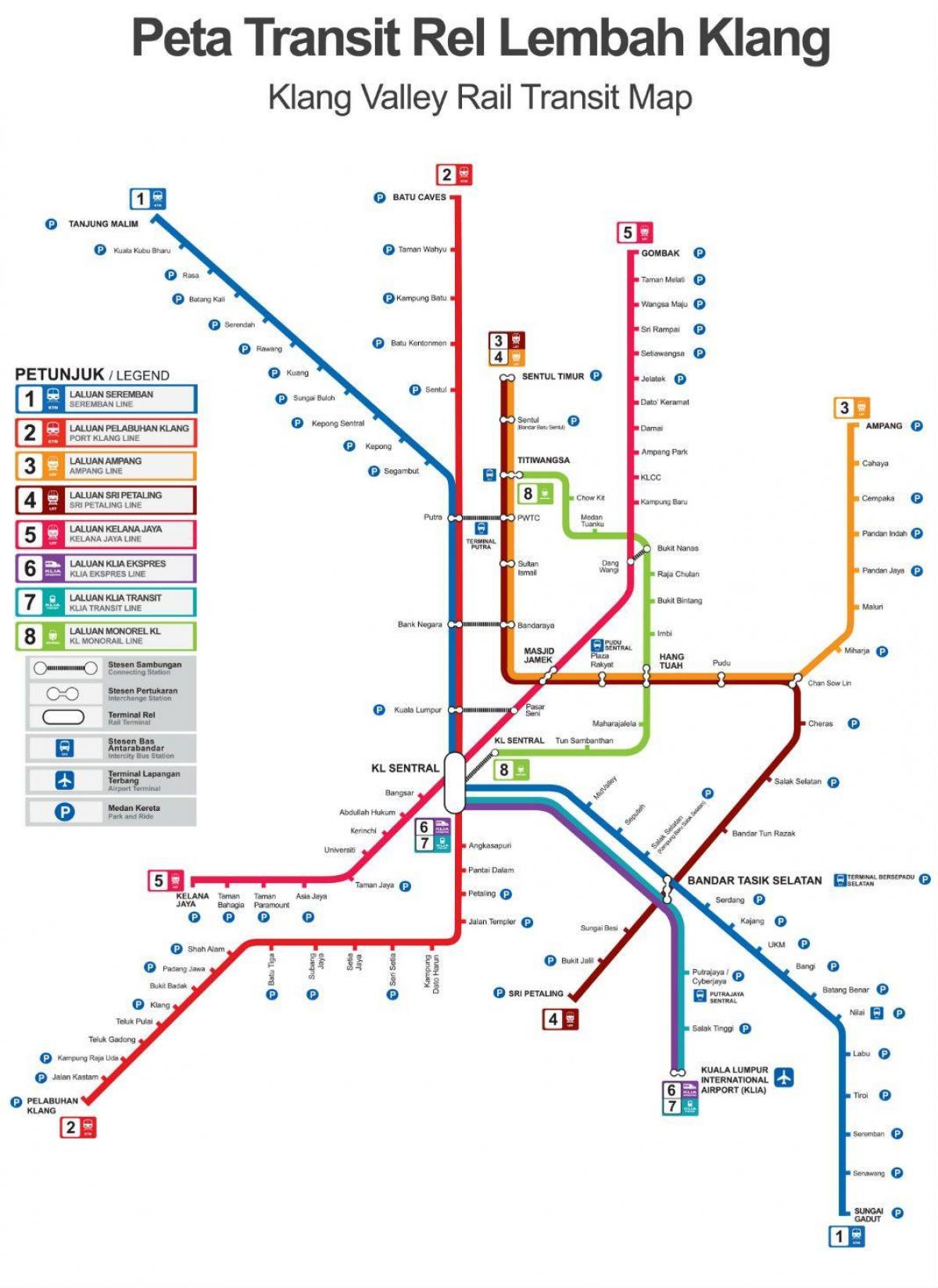 tren ibilbidea mapa malaysia