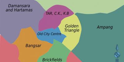 Kuala lumpurren auzoan mapa