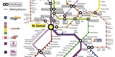 Kuala lumpurren garraio mapa