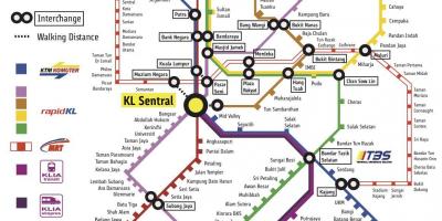 Kl sentral tren geltokia mapa