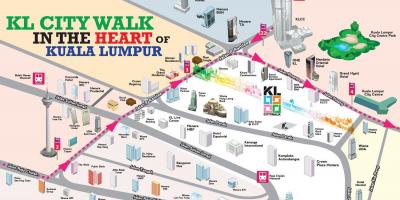 Kuala lumpurren walking tour mapa