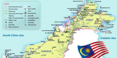 Aireportuak malaysia mapa